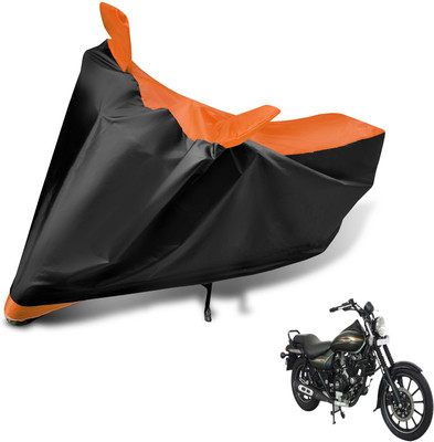 MOCKHE Two Wheeler Cover for Bajaj(Avenger 220 Street, Black, Orange)