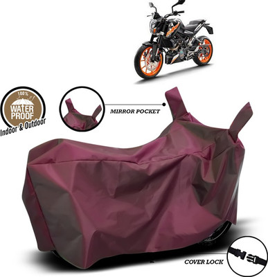 ANTHUB Waterproof Two Wheeler Cover for KTM(Duke 200, Maroon)