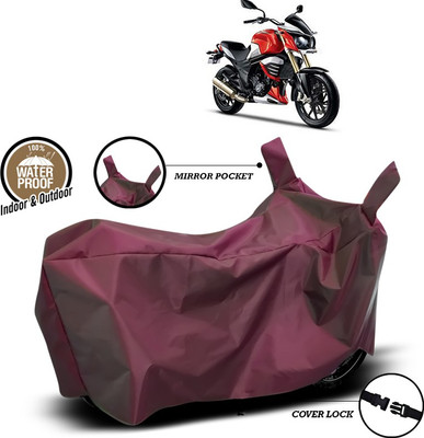 SEBONGO Waterproof Two Wheeler Cover for Mahindra(Mojo, Maroon)