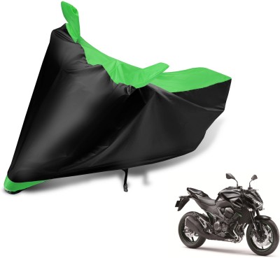 MOCKHE Two Wheeler Cover for Kawasaki(Z800, Black, Green)