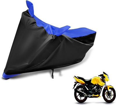 MOCKHE Two Wheeler Cover for TVS(Apache, Black, Blue)