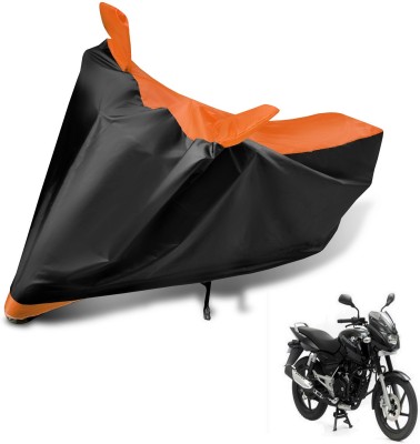 Auto Hub Two Wheeler Cover for Bajaj(Pulsar 150, Black, Orange)