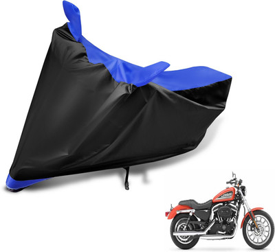 MOCKHE Two Wheeler Cover for Harley Davidson(XL 883, Black, Blue)