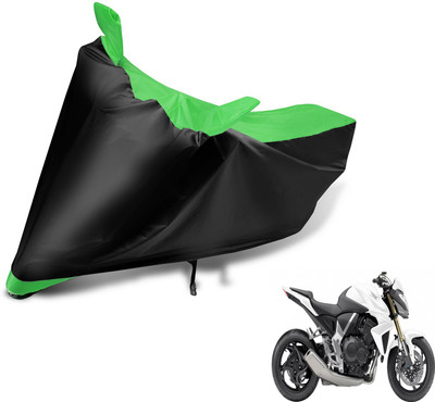 Auto Hub Two Wheeler Cover for Honda(CB 1000R, Black, Green)