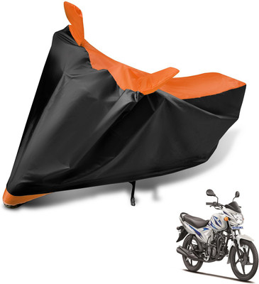 Auto Hub Two Wheeler Cover for Suzuki(Hayate, Black, Orange)