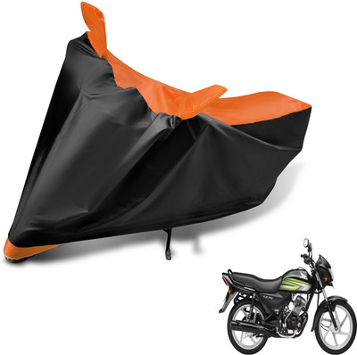 Auto Hub Two Wheeler Cover for Honda(CD 110 Dream, Black, Orange)