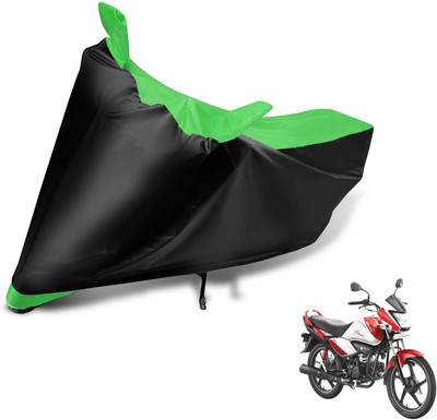 MOCKHE Two Wheeler Cover for Hero(Splendor I Smart, Black, Green)
