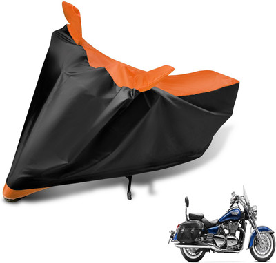 MOCKHE Two Wheeler Cover for Triumph(Black, Orange)