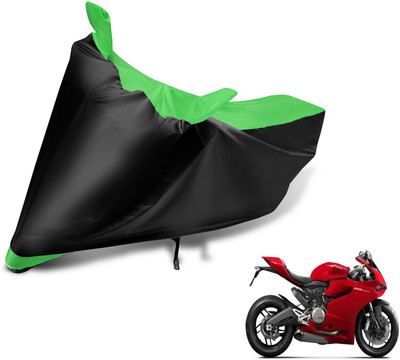 Auto Hub Two Wheeler Cover for Ducati(899 Panigale, Black, Green)
