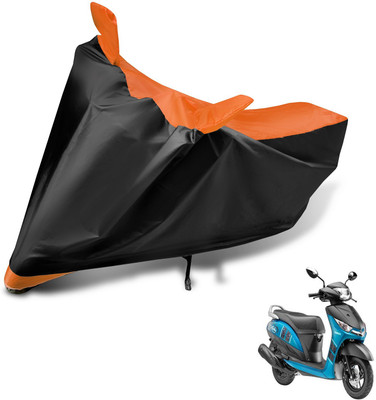 Auto Hub Two Wheeler Cover for Yamaha(Alpha, Black, Orange)