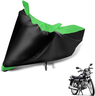 Auto Hub Two Wheeler Cover for Hero(Splendor Pro, Black, Green)
