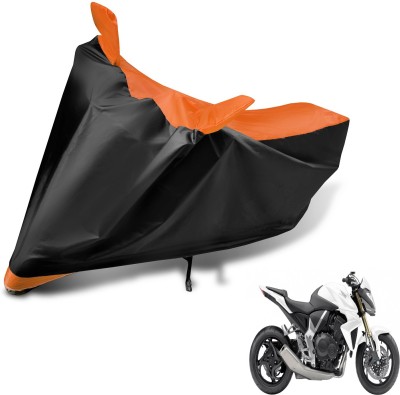 Auto Hub Two Wheeler Cover for Honda(CB 1000R, Black, Orange)