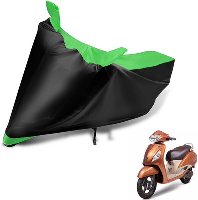 Auto Hub Two Wheeler Cover for TVS(Jupiter, Black, Green)
