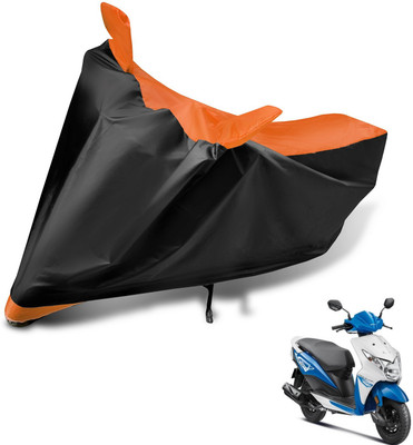 Auto Hub Two Wheeler Cover for Honda(Deo, Black, Orange)