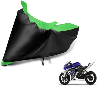 Auto Hub Two Wheeler Cover for Yamaha(YZF R25, Black, Green)
