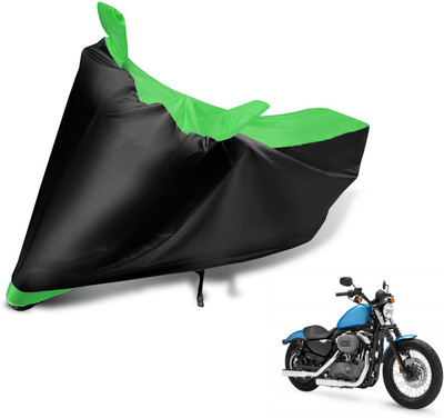 MOCKHE Two Wheeler Cover for Harley Davidson(XL 1200, Black, Green)