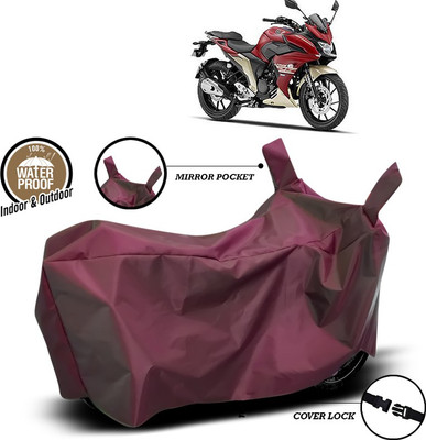 ANTHUB Waterproof Two Wheeler Cover for Yamaha(Fazer, Maroon)