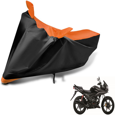 Auto Hub Two Wheeler Cover for Honda(CBF Stunner, Black, Orange)