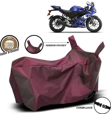 SEBONGO Waterproof Two Wheeler Cover for Yamaha(R15 V3, Maroon)