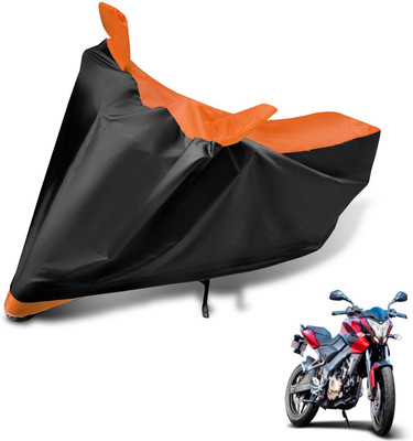 Auto Hub Waterproof Two Wheeler Cover for Bajaj(Pulsar NS 200, Orange)