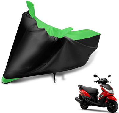 MOCKHE Two Wheeler Cover for Yamaha(Ray Z, Black, Green)