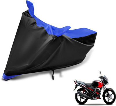 Auto Hub Two Wheeler Cover for Yamaha(Gladiator, Black, Blue)