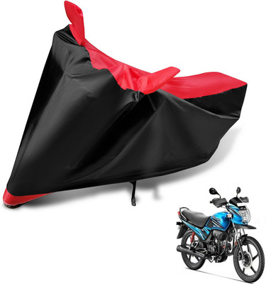 Auto Hub Two Wheeler Cover for Hero(Passion Pro, Black, Red)