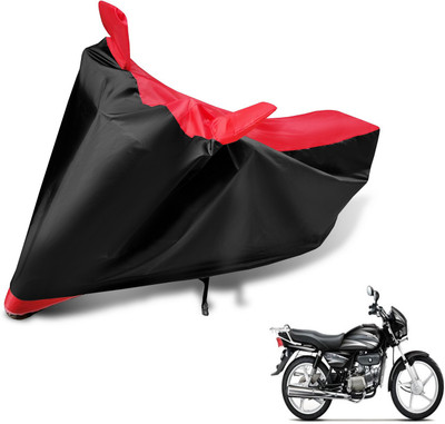 Auto Hub Two Wheeler Cover for Hero(Splendor Plus, Black, Red)