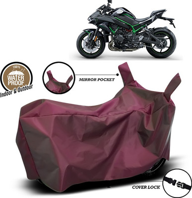 SEBONGO Waterproof Two Wheeler Cover for Kawasaki(Maroon)