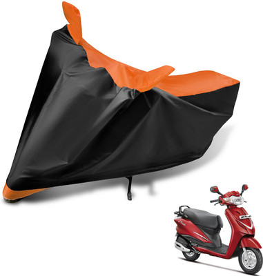 MOCKHE Two Wheeler Cover for Hero(Duet, Black, Orange)