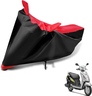 Auto Hub Two Wheeler Cover for Suzuki(Swish, Black, Red)