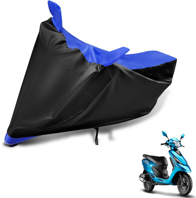 MOCKHE Two Wheeler Cover for TVS(Zest, Black, Blue)
