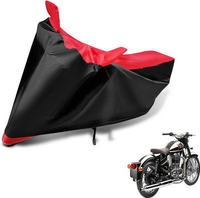 Auto Hub Two Wheeler Cover for Royal Enfield(Classic Chrome, Black, Red)