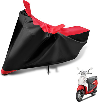 MOCKHE Two Wheeler Cover for Hero(Pleasure, Black, Red)