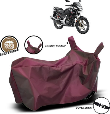 SEBONGO Waterproof Two Wheeler Cover for Hero(CBZ, Maroon)
