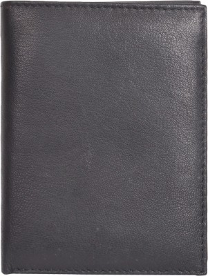 Leatherman Fashion Men Casual Black Genuine Leather Wallet(10 Card Slots)