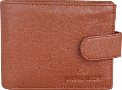 pocket bazar Men Tan Artificial Leather Wallet(3 Card Slots)