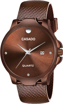 Casado All Brown Date Functioning Studded Dial & Silicon Mesh Strap Water Resistant Quartz Series All Brown Date Functioning Studded Dial & Silicon Mesh Strap Water Resistant Quartz Series Analog Watch - For Men Casado All Brown Date Functioning Studded Dial & Silicon Mesh Strap Water Resistant Quartz Series All Brown Date Functioning Studded Dial & Silicon Mesh Strap Water Resistant Quartz Series Analog Watch - For Men