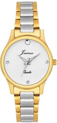 JAINX Premium White Dial Golden Chain Analog Watch  - For Women