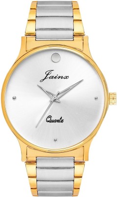 JAINX Silver Dial Golden Premium Analog Watch  - For Men