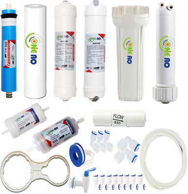 ONE RO Filter Kit Of 80 GPD RO Water Purifier Service Kit of filter Solid Filter Cartridge(0.5, Pack of 26)