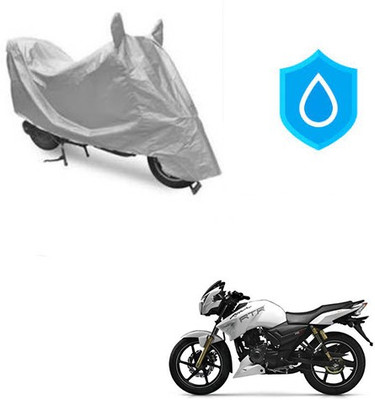Atulit enterprises Two Wheeler Cover for TVS(Apache RTR 180, Silver)
