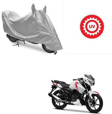 Atulit enterprises Two Wheeler Cover for TVS(Apache RTR 160, Silver)