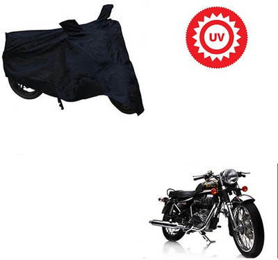 Atulit enterprises Two Wheeler Cover for Royal Enfield(Electra Delux, Black)