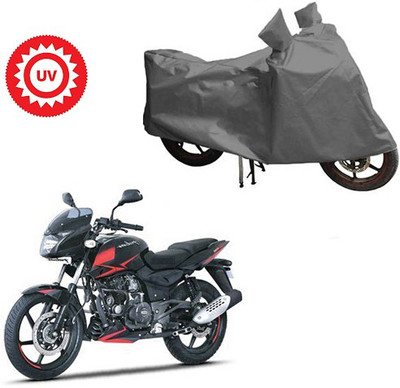 Feel heaven Waterproof Two Wheeler Cover for Bajaj(Pulsar 180 DTS-i, Grey)