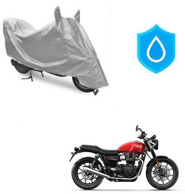 Atulit enterprises Two Wheeler Cover for Triumph(Twin spark, Silver)