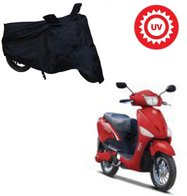 Feel heaven Waterproof Two Wheeler Cover for Hero(E Scoot, Black)
