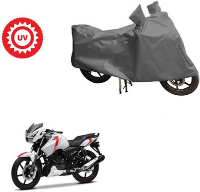Feel heaven Waterproof Two Wheeler Cover for TVS(Apache RTR 160, Grey)