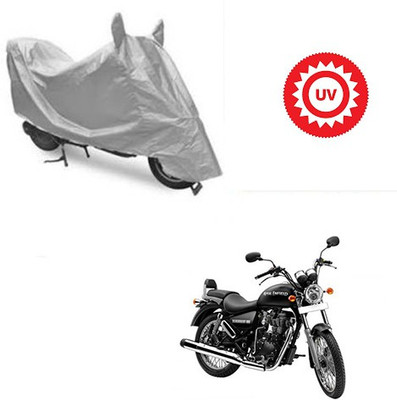 Atulit enterprises Two Wheeler Cover for Royal Enfield(Thunderbird 350, Silver)