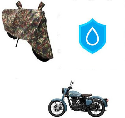 RPSENTTERPR Waterproof Two Wheeler Cover for Royal Enfield(Classic 350, Multicolor)